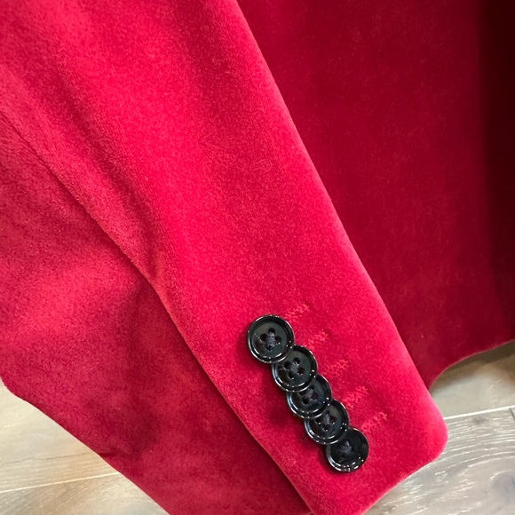 NWT Express Velvet Sport Coat with Contrast Black Satin Trim (Slim) - Picture 5 of 15